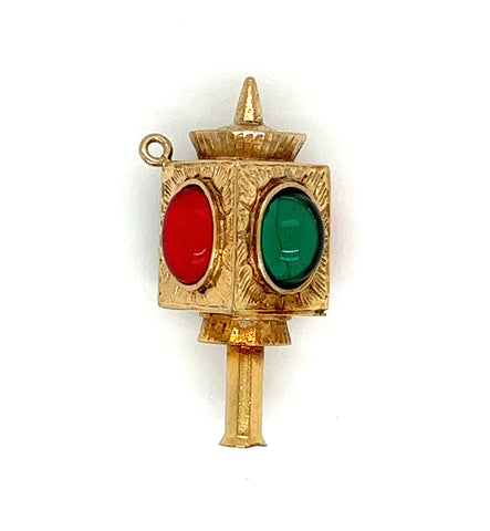 Vintage Stop Light Charm