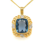 Spinel  and Diamonds Pendant