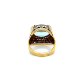 Topaz and Diamonds Ring