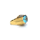 Topaz and Diamonds Ring