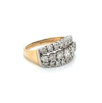 Triple Row Diamond Ring