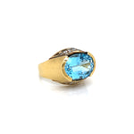 Topaz and Diamonds Ring