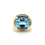 Topaz and Diamonds Ring