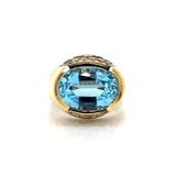 Topaz and Diamonds Ring