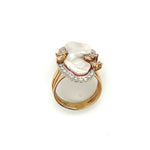 Baroque Pearl and Diamond Ring