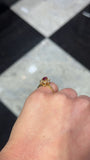 Marquise Ruby Double Row Diamonds Ring