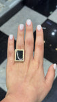 Onyx and Diamonds Ring