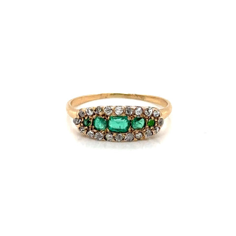 Vintage Emeralds and Diamonds Ring