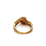 Ruby and Diamonds Wave Design Ring