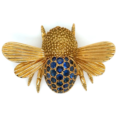 Charles Turi Bumble Bee with Sapphires Pin/ Brooch