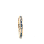 Channel Set Sapphire and Diamond Band
