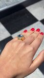 Topaz and Diamonds Ring