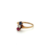 Ruby Diamond and Sapphire Ring