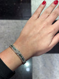 Vintage Filigree Emerald and Diamond Bracelet