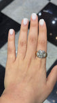 Freemason Masonic Double Headed Eagle with Center Diamond Ring