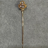 Art Nouveau Pearl and Diamond Pin