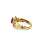 Marquise Shape Ruby And Diamond Ring