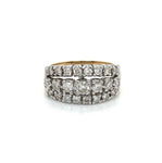 Triple Row Diamond Ring