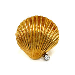 Shell Ring with Diamond