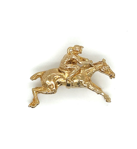 Jockey on Horse Pendant / Charm