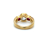 2ct Old Euro and Pear Rubies Ring