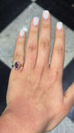 Marquise Ruby Double Row Diamonds Ring