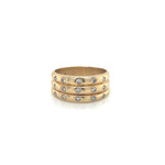 Triple Band Ring with Diamonds