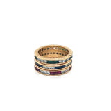 Channel Set Sapphire and Diamond Band