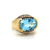 Topaz and Diamonds Ring