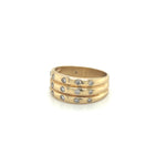 Triple Band Ring with Diamonds