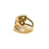 Geometric Ring with Emeralds