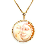 Italian Shell Cameo Sun And The Moon