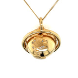 Spinning Globe with Diamonds Charm/ Pendant