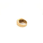 Thick Gold Band and Diamonds Ring