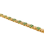 Modern Emerald and Diamond Bracelet