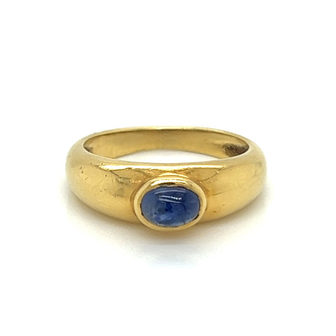 Cabochon Sapphire Dome Ring Band