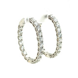 Oval Shape Diamonds Earrings 7.2ctw