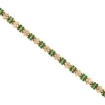 Modern Emerald and Diamond Bracelet