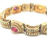 Multi Colored Gemstone Textured Bracelet