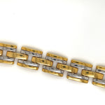 Two Tone Square Link Bracelet
