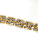 Two Tone Square Link Bracelet