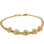 Diamond Bezel and Chain Bracelet