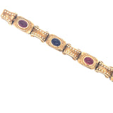 Multi Colored Gemstone Textured Bracelet
