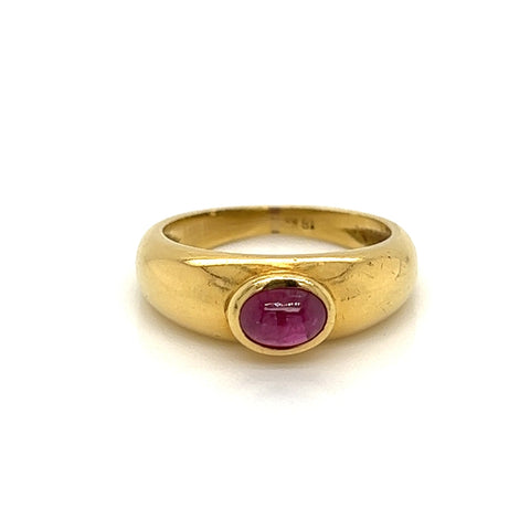 Cabochon Ruby Dome Ring Band