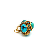 Large Turquoise and Pearl Charm