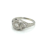 Delicate Vintage Filagree Diamond Ring