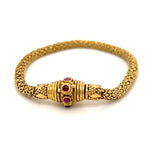 Ornate Chain with Rubies Bracelet