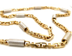Two Tone Cylinder and Oval Links Chain