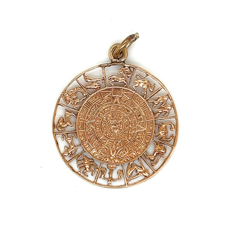 Zodiac Wheel charm pendant