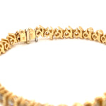 Diamond Tennis Bracelet with Wave Design